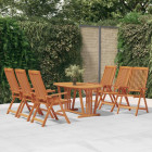 Chaises de jardin pliables 6 pcs bois d'eucalyptus massif