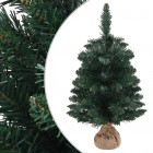 Sapin de noël artificiel avec support vert 60 cm pvc