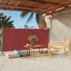 Auvent latéral rétractable de patio 140x300 cm rouge