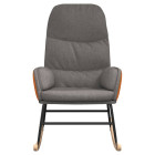 Chaise à bascule gris clair tissu