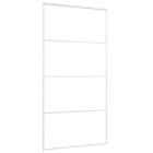 Porte coulissante verre esg et aluminium 102,5x205 cm blanc