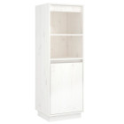 Buffet blanc 37x34x110 cm bois massif de pin