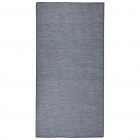 Tapis à tissage plat d'extérieur 100x200 cm bleu