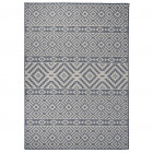 Tapis à tissage plat d'extérieur 120x170 cm rayures bleues