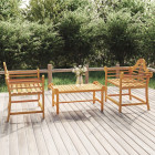 Chaises de jardin 2 pcs 91x62x94 cm bois de teck solide