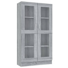 Armoire à vitrine sonoma gris 82,5x30,5x150cm bois d'ingénierie