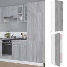 Armoire à réfrigérateur sonoma gris 60x57x207 cm bois