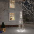  Sapin de Noël avec piquet Blanc froid 108 LED 180 cm