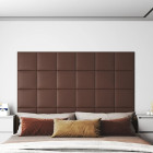 Panneaux muraux 12 pcs marron 30x30 cm similicuir 1,08 m²