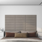 Panneaux muraux 12 pcs 60x15 cm velours 1,08 m² - Couleur au choix