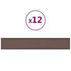 Panneaux muraux 12 pcs marron 90x15 cm similicuir 1,62 m²