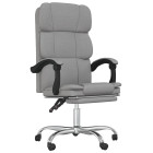 Fauteuil inclinable de bureau gris clair tissu