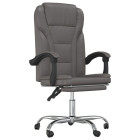 Fauteuil inclinable de bureau gris similicuir