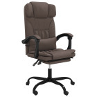 Fauteuil inclinable de bureau marron similicuir