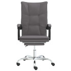 Fauteuil inclinable de bureau gris similicuir