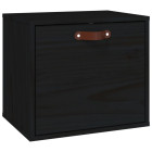 Armoire murale noir 40x30x35 cm bois de pin massif