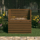 Composteur marron miel 100x100x102 cm bois massif de pin