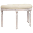 Banc vintage beige 81,5x41x49 cm lin