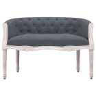 Banc gris foncé 98x56x69 cm velours