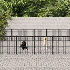 Chenil d'extérieur pour chiens acier 28,23 m²