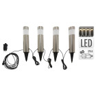 Lampes de jardin à led 4 pcs 6,3x37,5 cm