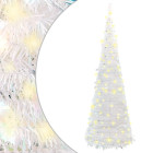  Sapin de Noël artificiel escamotable 100 LED blanc 150 cm