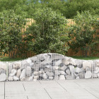 Paniers à gabions arqués 5 pcs 200x30x40/60 cm fer galvanisé