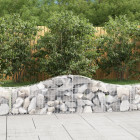 Paniers à gabions arqués 12 pcs 200x30x40/60 cm fer galvanisé