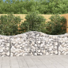 Paniers à gabions arqués 12 pcs 200x50x80/100 cm fer galvanisé