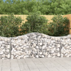 Paniers à gabions arqués 13 pcs 200x50x80/100 cm fer galvanisé