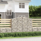 Paniers à gabions arqués 6 pcs 200x50x160/180 cm fer galvanisé