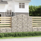 Paniers à gabions arqués 30 pcs 200x50x180/200 cm fer galvanisé