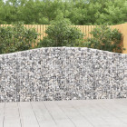 Paniers à gabions arqués 6 pcs 400x30x100/120 cm fer galvanisé