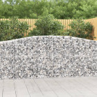 Paniers à gabions arqués 5 pcs 400x50x100/120 cm fer galvanisé