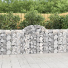 Paniers à gabions arqués 15 pcs 200x30x100/120 cm fer galvanisé