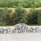 Paniers à gabions arqués 18 pcs 200x50x40/60 cm fer galvanisé