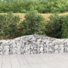 Paniers à gabions arqués 7 pcs 400x30x60/80 cm fer galvanisé