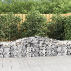 Paniers à gabions arqués 7 pcs 400x50x60/80 cm fer galvanisé