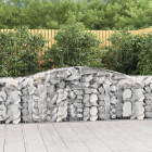 Paniers à gabions arqués 8 pcs 400x50x80/100 cm fer galvanisé