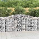 Paniers à gabions arqués 5 pcs 400x50x100/120 cm fer galvanisé