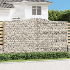 Paniers à gabions arqués 4 pcs 400x50x220/240 cm fer galvanisé