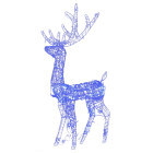 Décorations de noël de renne acrylique 3 pcs 120 cm bleu