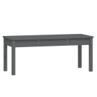 Banc de jardin meuble de patio d'extérieur terrasse 109 x 44 x 45 cm bois massif de pin gris helloshop26 02_0011725