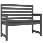 Banc de jardin meuble de patio d'extérieur terrasse gris 109x48x91,5 cm bois massif de pin helloshop26 02_0011726