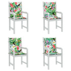 Coussins de chaise à dossier bas lot de 4 multicolore tissu
