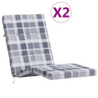 Coussins de chaise longue lot de 2 tissu oxford - Couleur au choix