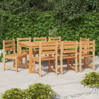 Chaises de jardin 8 pcs bois de teck solide