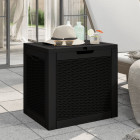 Boîte de stockage de jardin noir 55,5x43x53 cm polypropylène