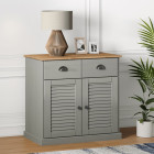 Buffet avec tiroirs vigo 78x40x75 cm gris bois massif de pin