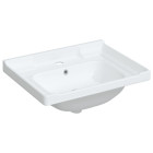 Évier de salle de bain blanc 61x48x23cm rectangulaire céramique